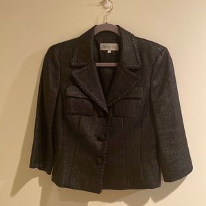 Worth Black Woven 3/4 sleeve jacket
